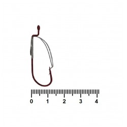 Гачки для лову риби, Siweida Single Beak SW-39121, 500шт/уп, колір RED, № 1